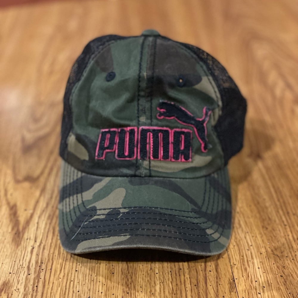 PUMA Camo Print Trucker Hat